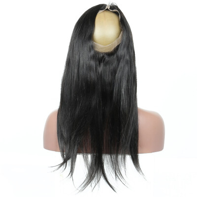 

360 Lace Frontal Closure With Baby Hair Straight Brazilian Remy Hair Pre Plucked Natural Hairline Free Part Closure Dolago