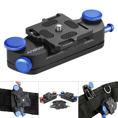 

Andoer Metal Quick Release Camera Waist Belt Strap Buckle Button Mount Clip for Canon Nikon Sony DSLR Cameras