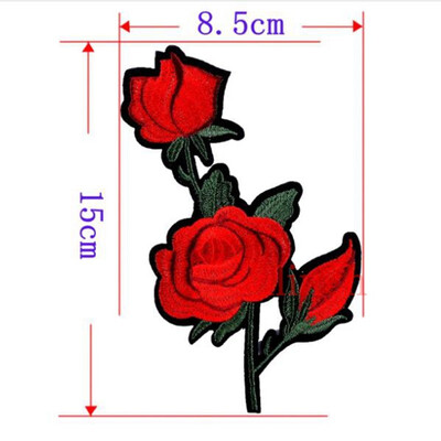 

1 Pcs Top New Brand Patches Bird Red Rose Flower Embroidered Patch DIY Iron On Sew On Fabric Repair Clothing For Wedding Patches