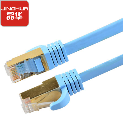 

Jinghua JH 2520 six types of flat twisted pair cable CAT6 cable high speed stable without drop router computer cable blue 10 meters