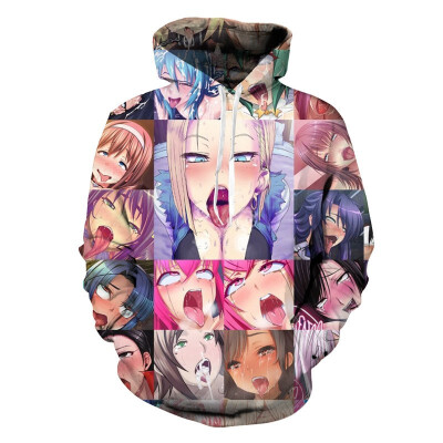 

2018 Ahegao Hoodies Sweatshirt Autumn Winter Mens Long Sleeve Pullovers Funny 3d Print Tracksuit Plus Size Dropshipping