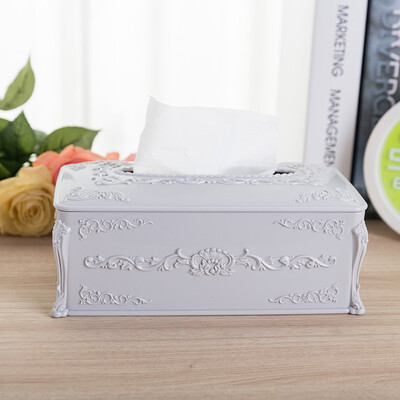 

Youku tissue box household tray creative napkin tray living room car car paper pumping box gray large