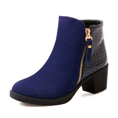 

women high heel half short ankle boots winter martin snow boots fashion footwear warm heels boot shoes