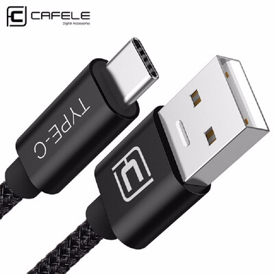 

Cafele USB Type C Cable Support QC 30 Quick Charge 30 200cm USB C Cable for Samsung Galaxy S9 USB Type-c Cable Black