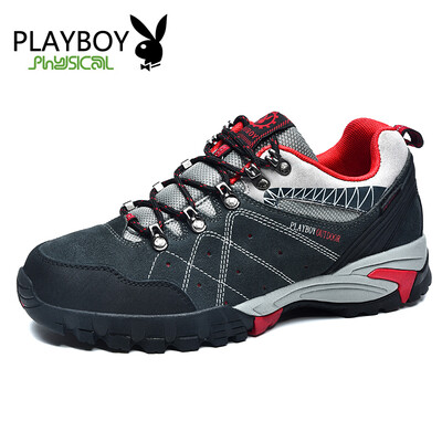 

PLAYBOY brand Leather,Outdoor sports,Mountain climbing,Business casual , Waterproof walking sneakers Men's shoes