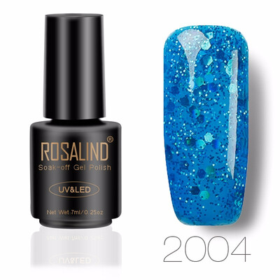 

ROSALIND Gel 1S 7ML Color Diamond Series Glitter Nail Gel Polish UV LED Soak-Off Nail Art Base Top Coat Needed gel lacquer