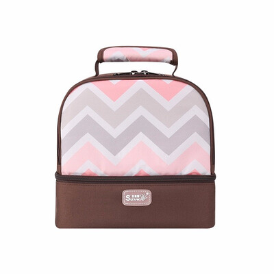 

Sunveno Insulation Bags Double layer waterproof Picnic Bag keep food thermo bag mother lunch bag for kids Office worker Flamingo