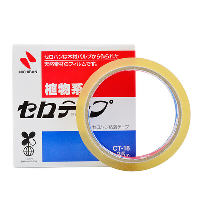 

NICHIBAN Japan imported Miqibang CT-18 plant environmental protection transparent tape 18mm 35 meters hundred grid test office stationery industrial sealing
