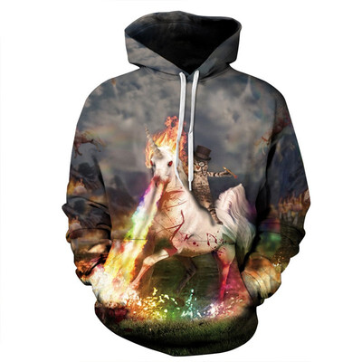 

QYDM059Mens Hoodie 3D Printed Women Pullover Sweater