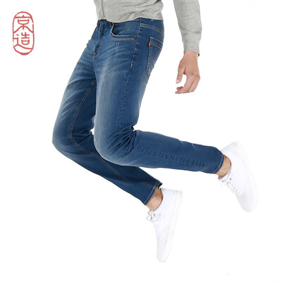

Beijing made mens slim straight stretch jeans jeans mens self-cultivation in the blue 30 16578A