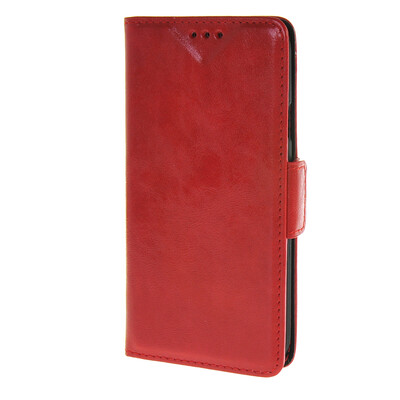 

MOONCASE Samsung Galaxy E5 E500 чехол кожи нефти Кожа Флип карты Бумажник Слот Кронштейн обложка чехол красный