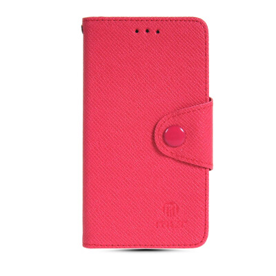 

MOONCASE Classic cross pattern Leather Side Flip Slot Pouch Stand Shell Back Case Cover for Samsung Galaxy S5 Mini Hot pink