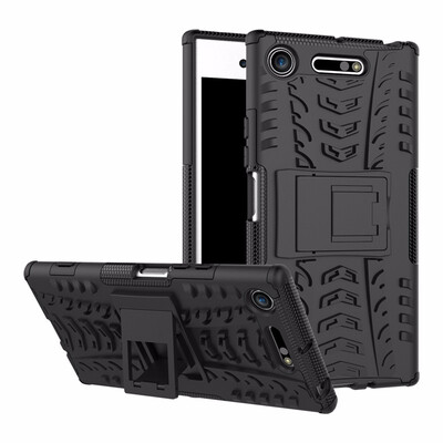 

Goowiiz Phone Case For Sony Xperia XZ1XZ1 CompactL1 Armor Tire Texture Rugged Protection PCTPU Full Protection