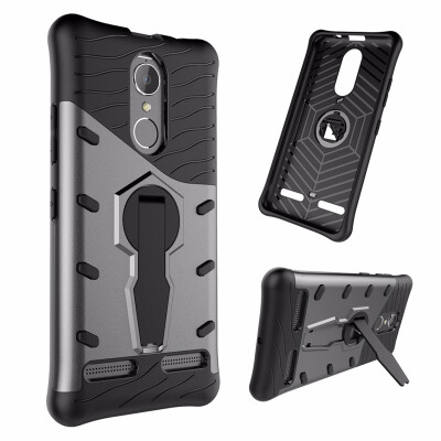 

Goowiiz Phone Case For Lenovo K6K6 Power Luxury Armor TPUPC Silicone Hard Bracket Prevent falling