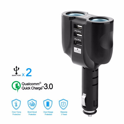 

Rocketek multi usb car charger 31A 3 USB fast quick charge QC 30 Socket Cigarette Lighter phone adapter accessories car-charge