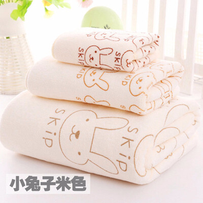 

Cntomlv hot sale 3pcs New Arrival Quick-drying towel Absorbent Bear Cartoon Microfiber Beach Bath Towel Hand Towels