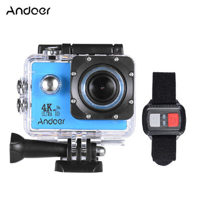 

Andoer AN4000 4K 30fps 16MP WiFi Action Sports Camera 1080P 60fps Full HD 4X Zoom Waterproof 40m 2" LCD Screen 170¡ã Wide Angle Le