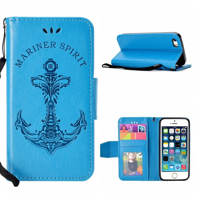 

MOONCASE Apple iPhone 55SSE Embossed Mermaid Anchor Holster - Blue