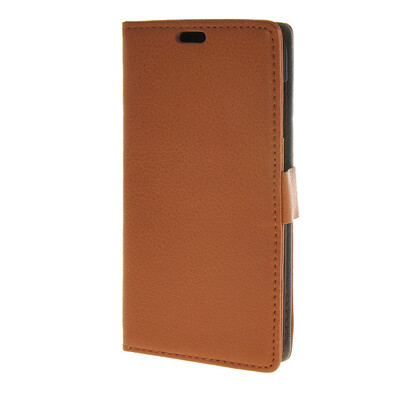 

MOONCASE Litch Skin Leather Card Slot Wallet Bracket Back чехол для Huawei Y625 Brown