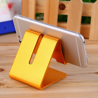 

Universal Cell Phone Desk Aluminum Stand Holder For Mobile Phone Tablet PC Gold