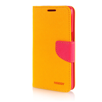 

MOONCASE Cross pattern Leather Side Flip Stand Shell Back ЧЕХОЛ ДЛЯ Samsung Galaxy Grand Prime G5308W Yellow