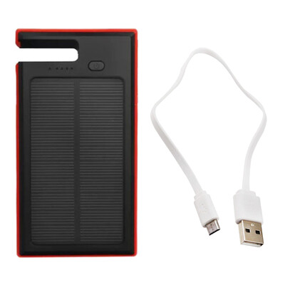 

12000mah двойной USB солнечной энергии банк возглавил зарядное устройство для мобильного телефона, фон красного