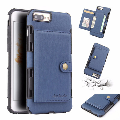 

SHS Phone Case For Iphone 6 Plus6s Plus7 Plus8 Plus Fashion Concise Leather Wire Drawing Multifunction Purse