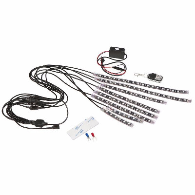 

Motorcycle LED Strip Lights Kit 8PCS Motorbike LED Lights Strips Multi-Color Lights Lamp Controlled by Remote