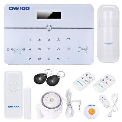 

OWSOO 433MHz Wireless Auto-dial PSTN LCD Display Voice Prompt Phone Remote Control Home Burglar Security Alarm System