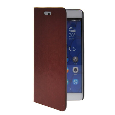 

MOONCASE Slim Leather Side Flip Wallet Card Slot Pouch with Kickstand Shell Back чехол для Huawei Honor 6X Brown