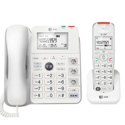 

AT & T CRL54102WT цифровых беспроводная машина стационарного телефона Picture тащила громкий комплект домашнего офиса фиксированный беспроводной стационарный белую