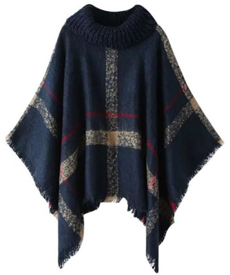 

Mooncolour Women's Assorted Colors Striped Irregular Knitting Cape Cloak