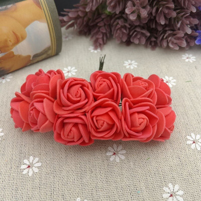 

50PCS lot 3cm Mini PE Foam Rose Artificial Flower Heads For Home Decorative Wreaths Supplies Wedding Party Dly Crafts Decoration