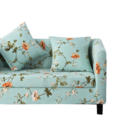 

Universal Dark Blue Flowers Elastic CouchCorner Sofa Slipcovers For Living Room Stretch All-inclusive Sofa Covers
