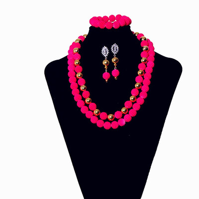 

Variety Multi-color Womens Jewelry Bridal African Beads Jewelry Set Nigerian Wedding Necklace Earring Bracelet Set Free Shipping