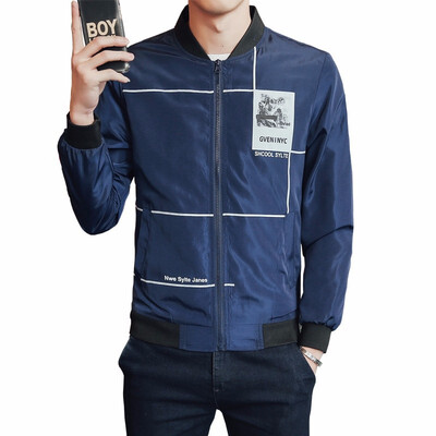 

6 Color Mens Casual Jacket Outdoor Sportswear Windbreaker Lightweight Bomber Jackets Plus Size -4XL