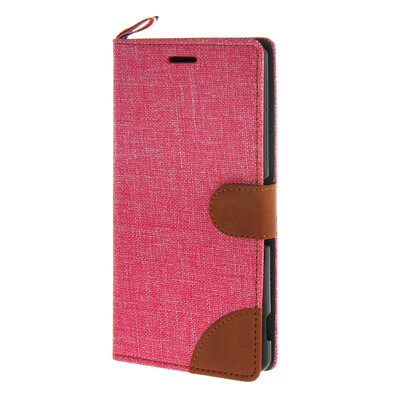 

MOONCASE Xperia M4 , Leather Wallet Flip Card Holder Pouch Stand Back ЧЕХОЛ ДЛЯ Sony Xperia M4 Hot pink