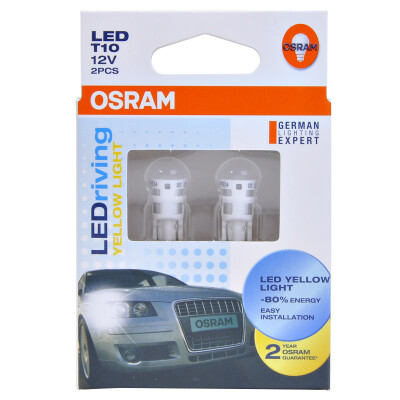 

OSRAM T10 2880 W5W 12V 1W LED Car Side Marker Lamps Turn Signal Light (2pieces/lot) White / Yellow / Red / Blue Light