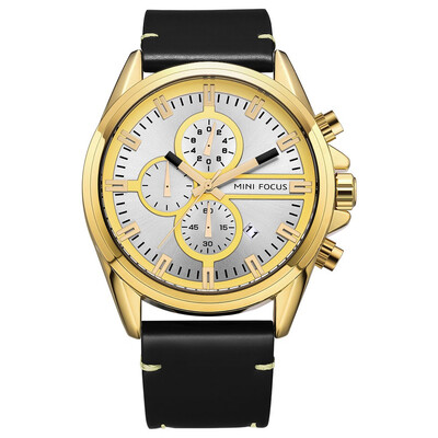 

BOFUTE Male Watches Sports Watch Quartz Watches Calendar Luminous Waterproof Genuine Leather Strap 0130G