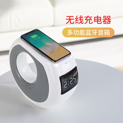 

Nilkin NILLKIN wireless charger multi-function Bluetooth speaker stereo subwoofer NFC for iPhoneXS Max Samsung note9 MC1 slow city white