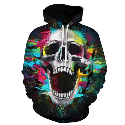 

QYDM-324 Mens Hoodie 3D Printed Women Pullover Sweater