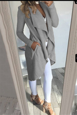 

New fashion Womens PLUS SIZE Pure color coat for women