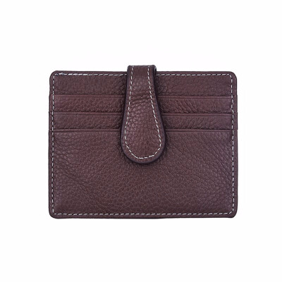 

Multi card small card bag womens short PU thin section Mini couple clip bank card cover