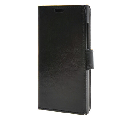 

MOONCASE Leather Wallet Card Slot Bracket Back чехол для BlackBerry Leap Black