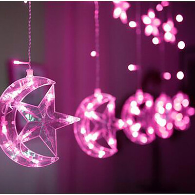 

Led stars moon curtain light background lights window decoration girl heart flashing string lights bedroom ice lighting