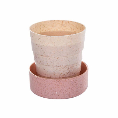 

Portable Straw Wheat Plastic Telescopic Drinking Collapsible Folding Cup Travel Camping