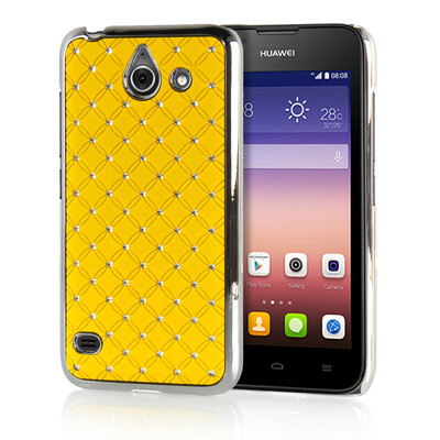 

MOONCASE Hard Chrome Plated Star Bling Back ЧЕХОЛ ДЛЯ Huawei Ascend Y550 Yellow