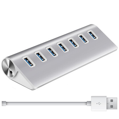 

Premium 7 Ports Aluminum USB 30 Hub High Speed USB Splitter for Macbook Pro PC Laptop Plug&Play