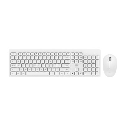 

Fude ik7330 wireless mute keyboard&mouse set home desktop computer office notebook ultra-thin chocolate wireless mouse keyboard set white