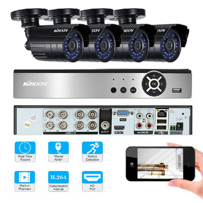 

KKmoon 8CH H264 1080P DVR 4X1080P AHD Waterproof IR CCTV Camera 4x60ft Surveillance Cable Support Phone APP Control Motion Det